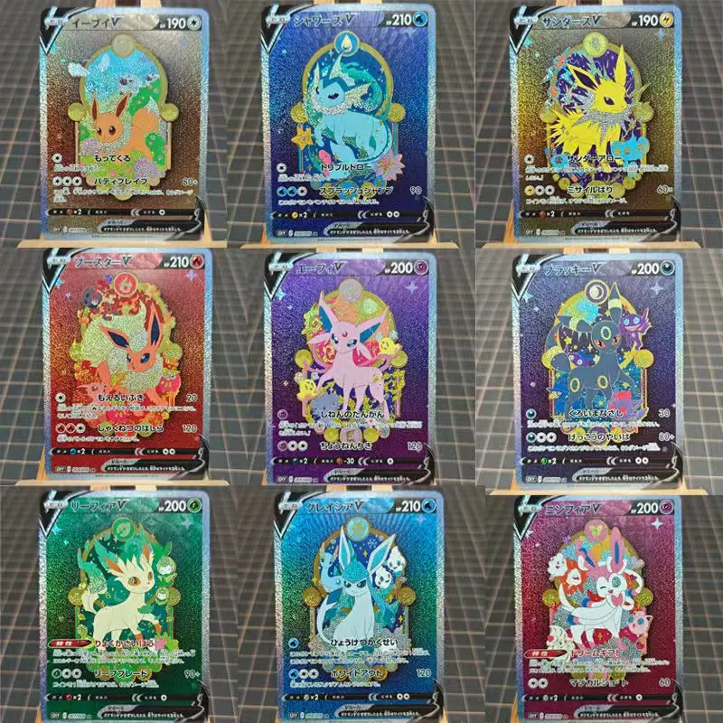 Pokemon Diy Eeveelution Gengar Vmax Charizard Self Control Collect Signature Trading Flash Card Anime Cartoon Original Gift
