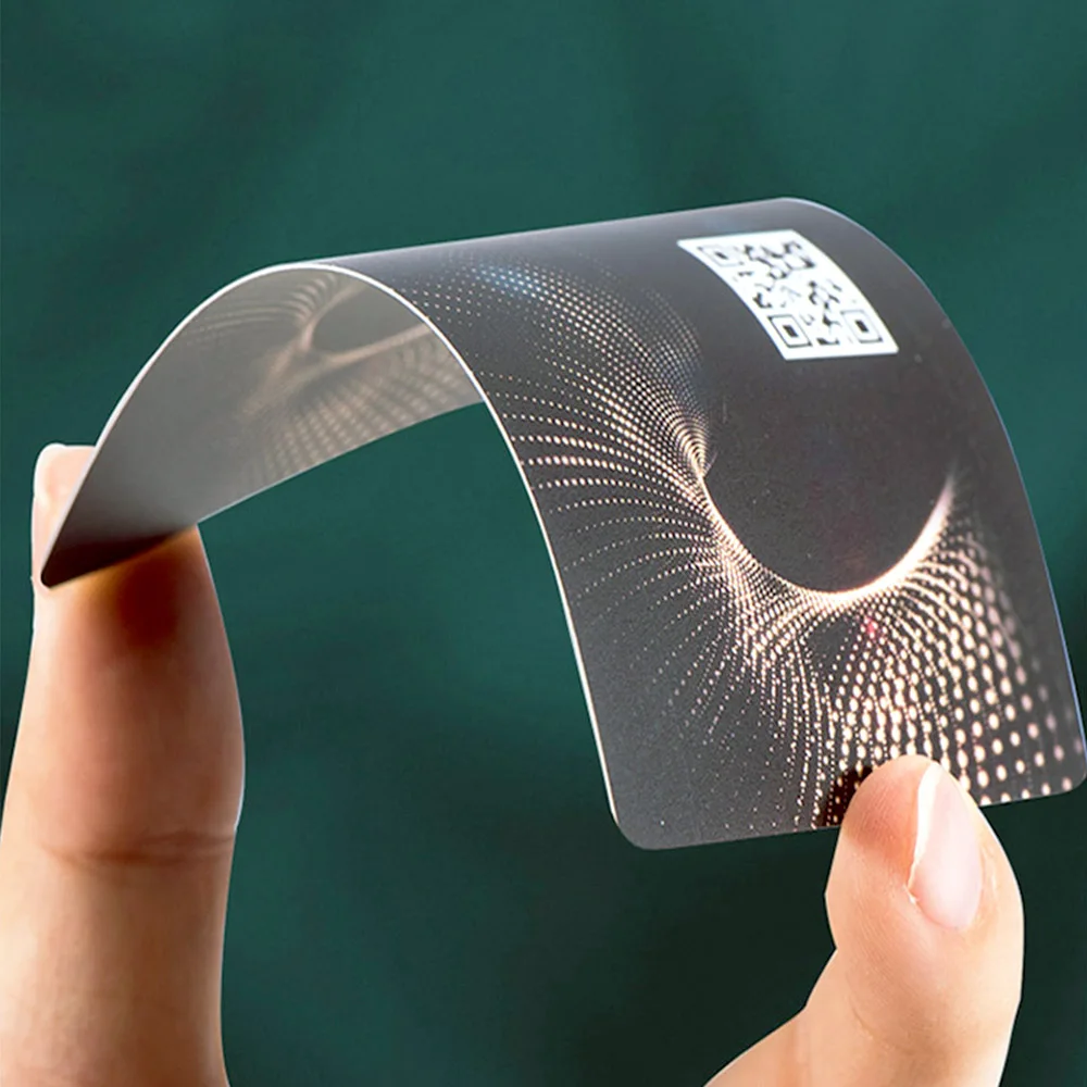 PVC 맞춤형 인스타그램 명함 라운드 코너, 사무실 무료 디자인, QR 코드, 방수, 무료 디자인