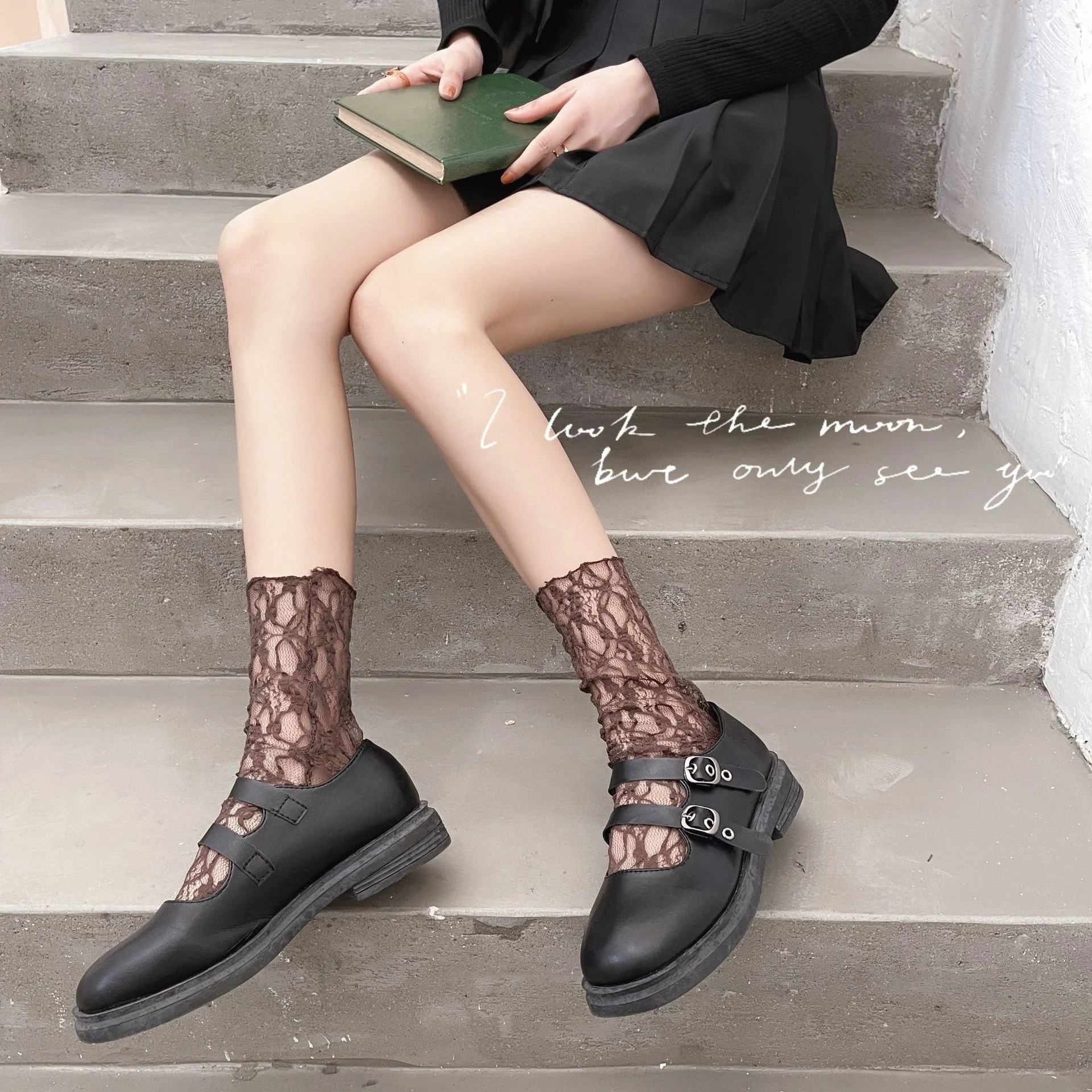 

Sexy Lace Mesh silk Fishnet Socks Fiber Transparent Stretch Elasticity Ankle Net Yarn Thin Women Cool Socks 1pair=2pcs ws422