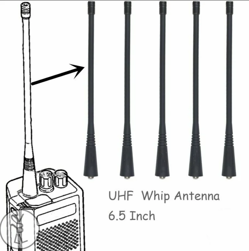 5PCS PMAE4016 UHF Whip Antenna For CP185 CP200 GP340 GP380 HT750 HT1250 Two Way  Radios