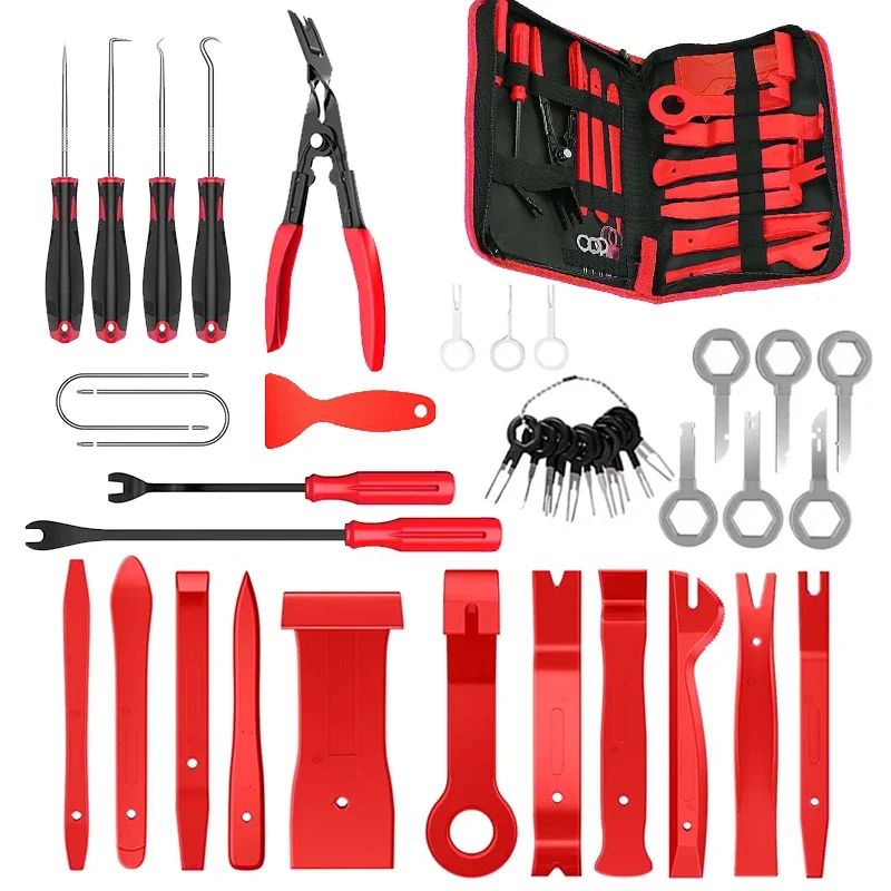 thumbnail image 1 of Herramientas de desmontaje manuales Herramienta para quitar molduras de automóviles Kit de extracción de molduras de audio de puertas de paneles Alicates para clips de automóviles Juego de extracción, 1 of 5