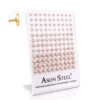 60Pairs Round White Imitation Pearl Stud Earrings For Women Men Korean Simpe Stainless Steel Push Back Ear Wholesale Jewelry Set 6