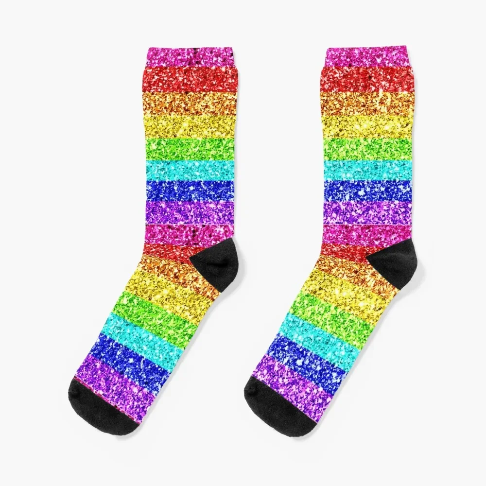 

Rainbow Glitter Socks Sock woman Funny socks men gifts