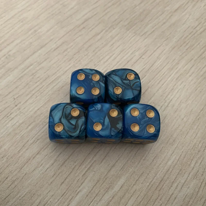 5-Piece Dual-Color 16mm Dice Set - Fun Puzzle Board Game Accessories