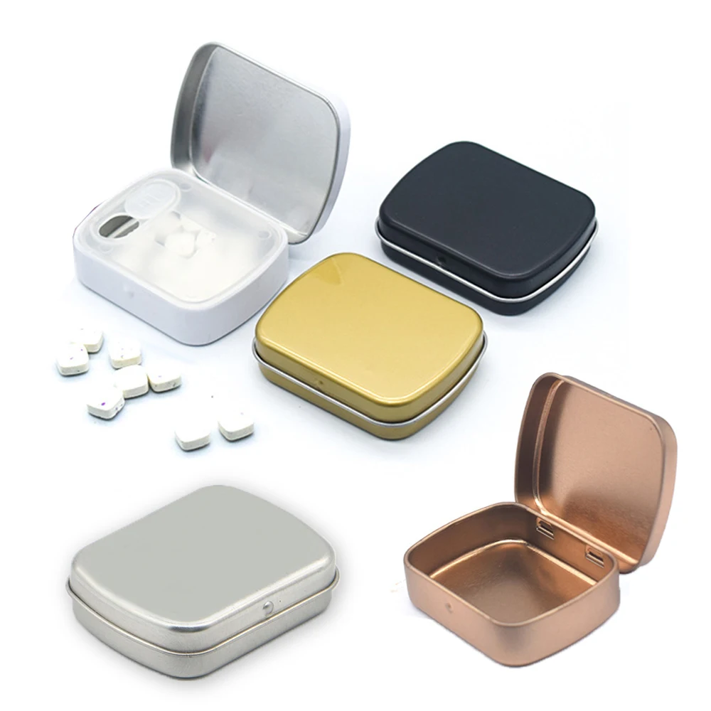 5 Cajas Metal Con Tapa - Mini Cajas Hojalata Para Organizar Joyas, Dulces, Pequeños Objetos