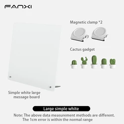 Magnetic Display Board with Stand and Clamp (Large white set)