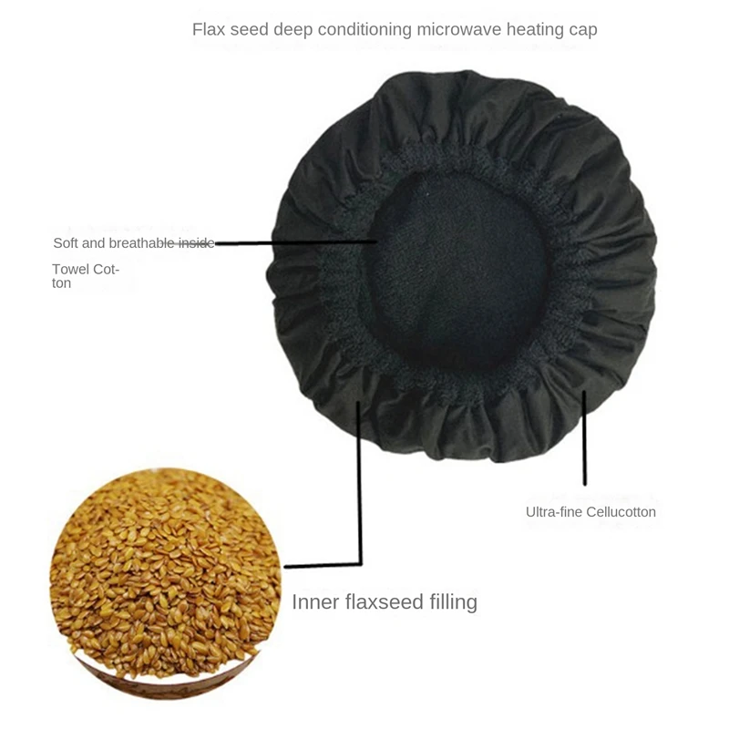 Flaxseed Care Cap Microwave Heating Steaming Cap Hair Care Baked Oil Heating