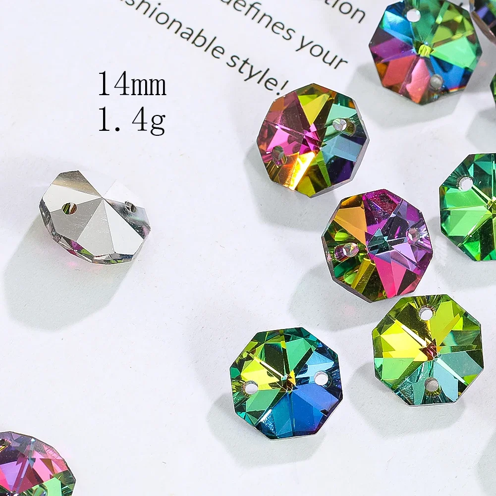 Sun Catcher 20PCS Crystal Octagon Beads for Chandelier DIY Jewelry Making
