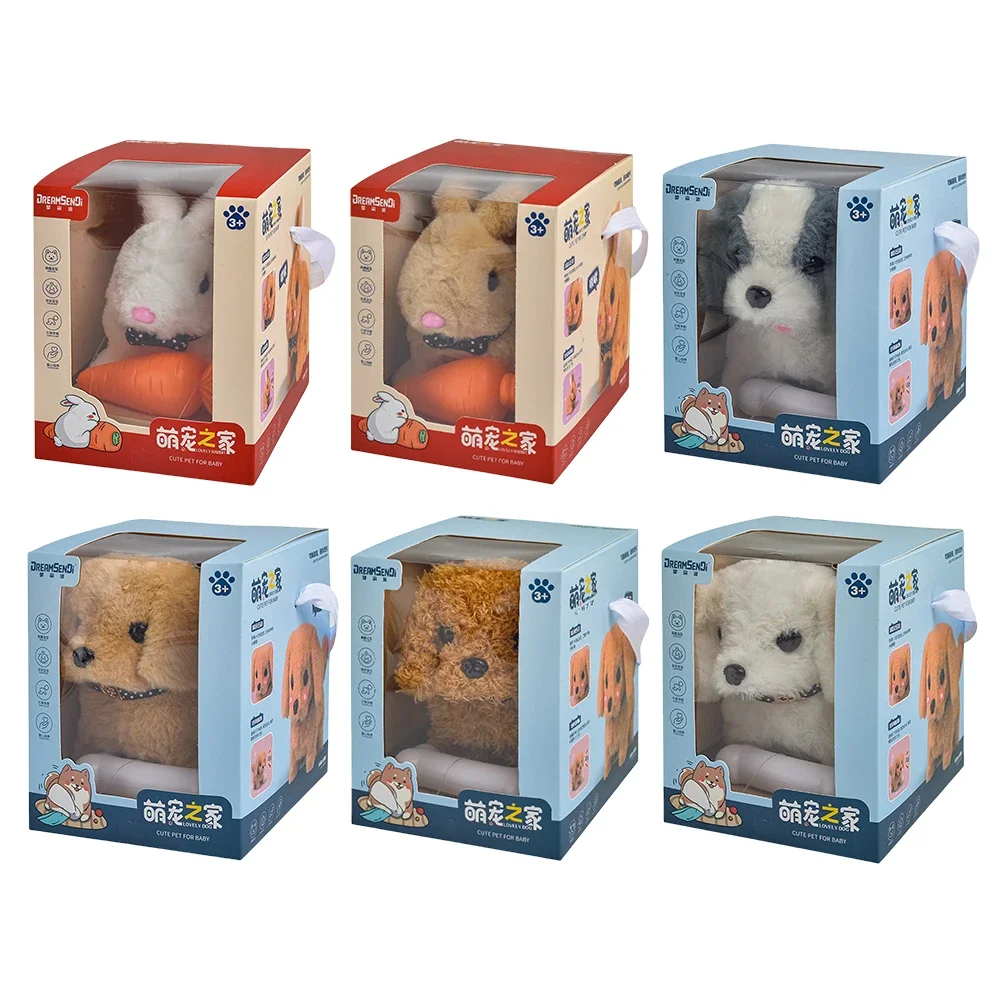 Electronic Robot Dog Realistic Dog Toy Acts Like A Real Puppy Plush Puppy Toy Battery Operated Stuffed Animal Dog for Girls Boys