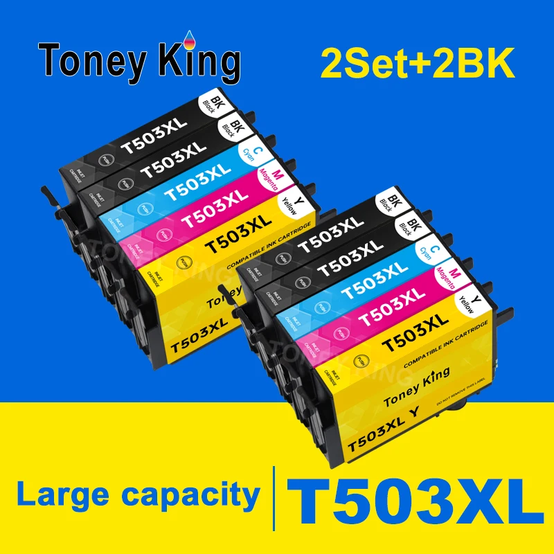 Cartuccia D'Inchiostro Toney King Per Epson 503 T503 Xl T503Xl E-503 503Xl Sostituzione Per Stampante Epson Xp-5200 Xp-5205 Wf-2960 Wf-2965