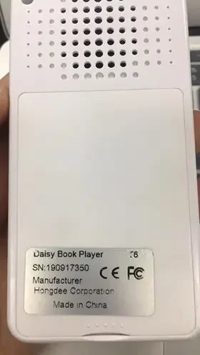 시각 장애인을 위한 T6 데이지 북 플레이어, 8GB 스토리지, USB 읽기 기능