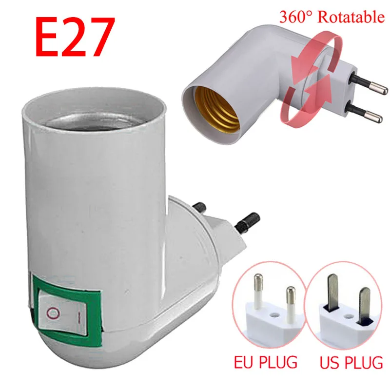 Adjustable E27 Lamp Bulb Bases Socket Holder 360 Degrees Bulb Adapter Plug Converter Adapter Light lighting EU US Adaptor lamp bulb holder lamp holder lamp base socket converter lamp socket adapter