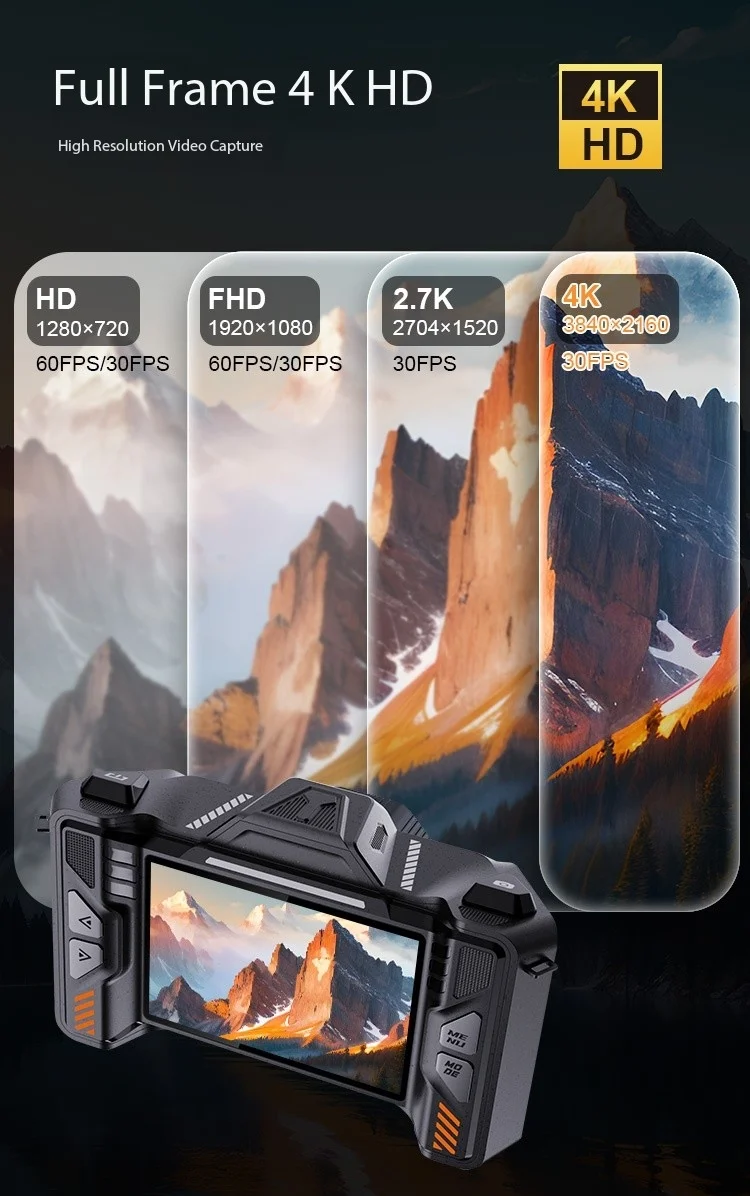 NVC600 4K HD Digital Camera 16X Digital Zoom 70 Megapixels Photography WIFI Selfie Cameras 2400 mAh Rechargeable Recoder