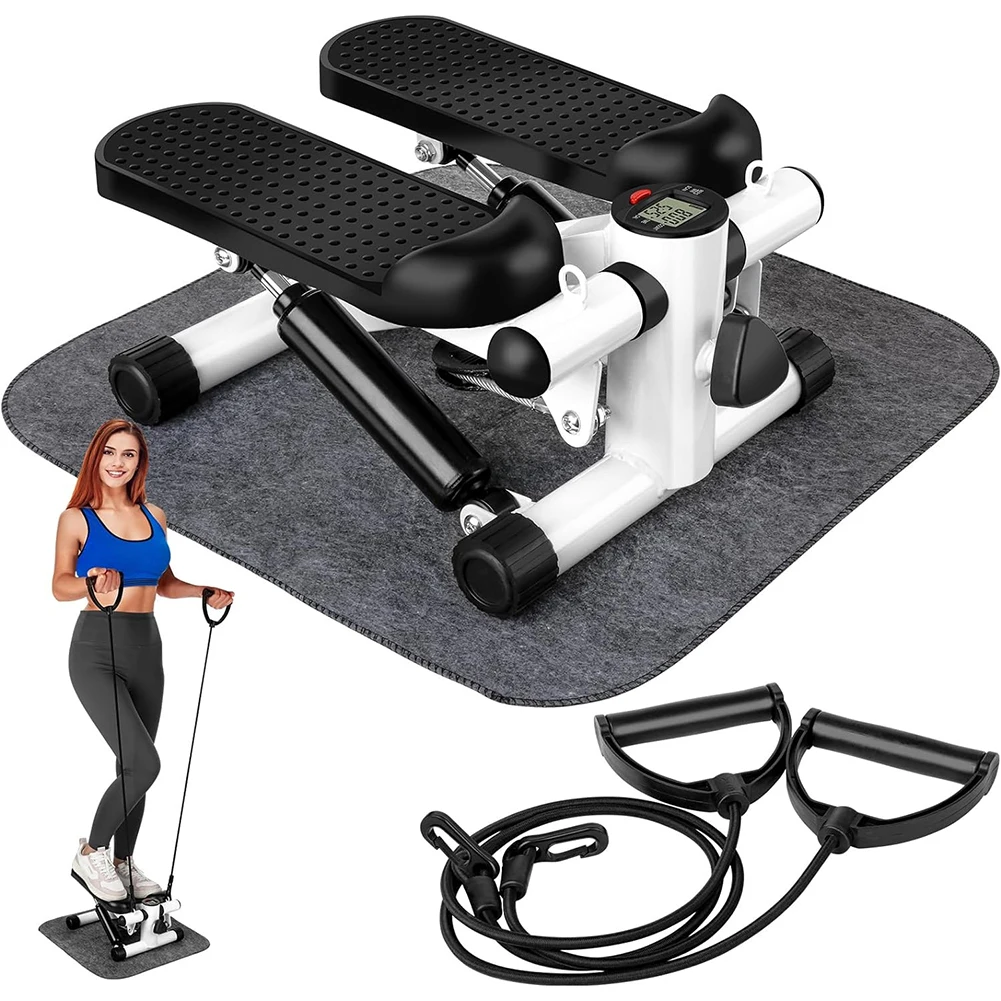 Mini Stepper Stair Stepper Max 120kg Pedal LED Display Twist Machine with Pull Rope Exercise Equipment