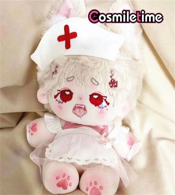 In Stock No attributes Monster Zhong Yi Bing Sir 20cm Cute Plush Doll  Stuffed Dress Up Cospslay Anime Toy Figure Xmas Gifts LHX