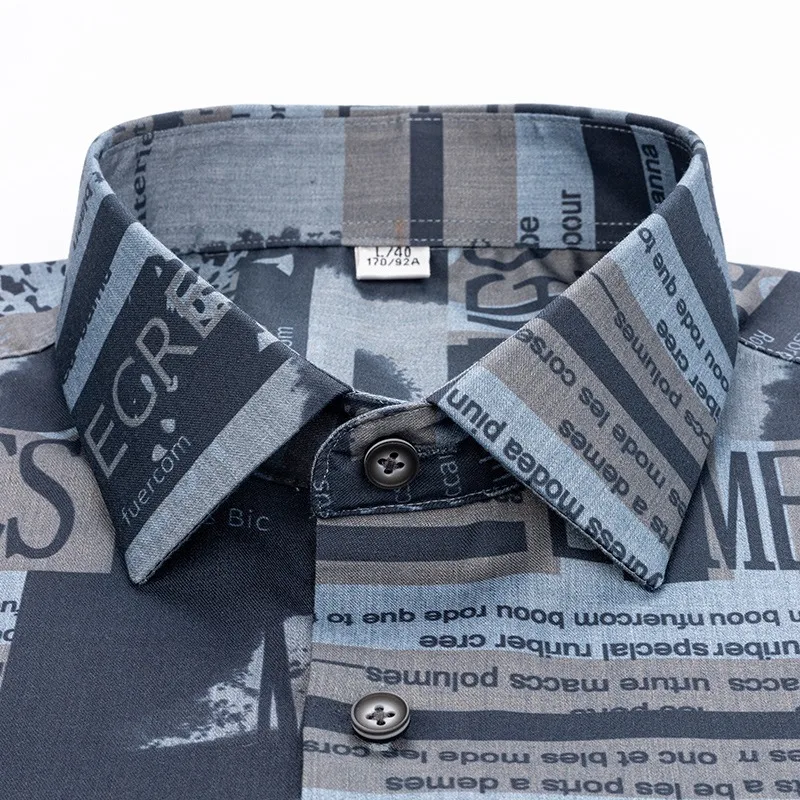 Short Sleeve Shirt Beachwear Printed Bamboo Fiber Stretch