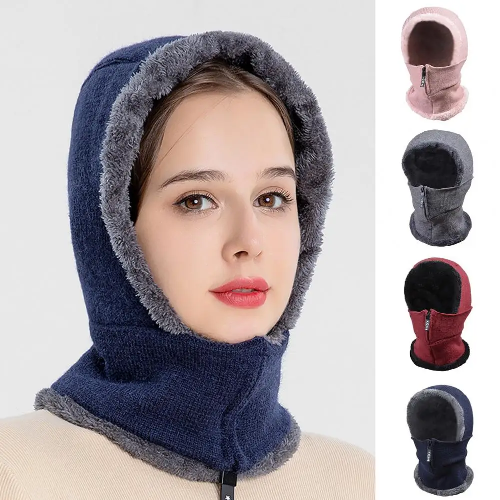 

Great Women Hat Thermal Practical Ear Flap Hat Multiple Wearing Styles Neck Warmer Scarf for Skiing Women Face Cover