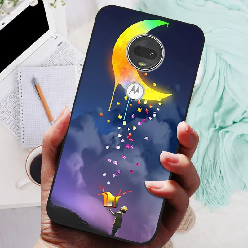 Stylish Soft TPU Protective Case - Fashionable Painted Cover for Motorola Moto G7 Series