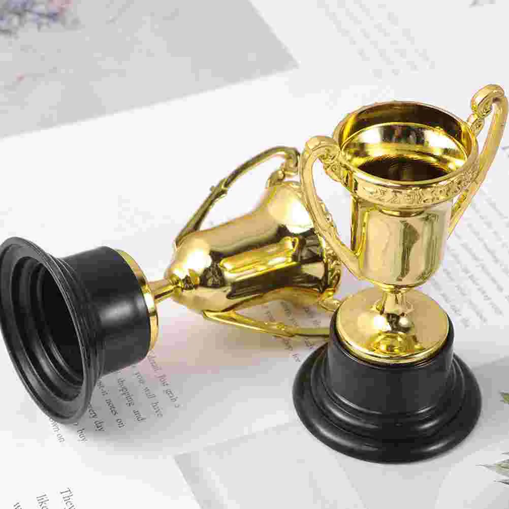 

10 Pcs Children's Trophy Competition Soccer Trophies Small Prize Cup Kids Mini Toys Model Statue Reward School Rewarding Supply