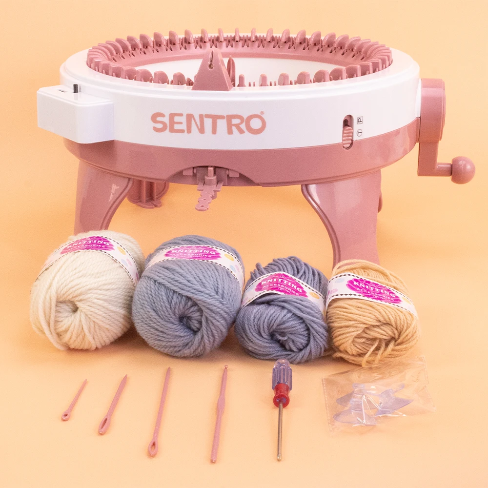 Versatile Efficient 22/40/48-Needles Hand Knitting Machine for DIY Scarves Sweaters Hats Socks Craft Project for Adults and Kids