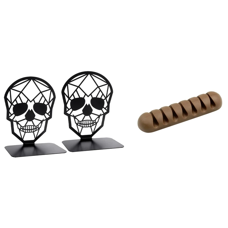 

Органайзер для кабелей 1 комплект, фиксированный кабель, органайзер для автомобильных кабелей и 2 упаковки черных концов для книг с черепом