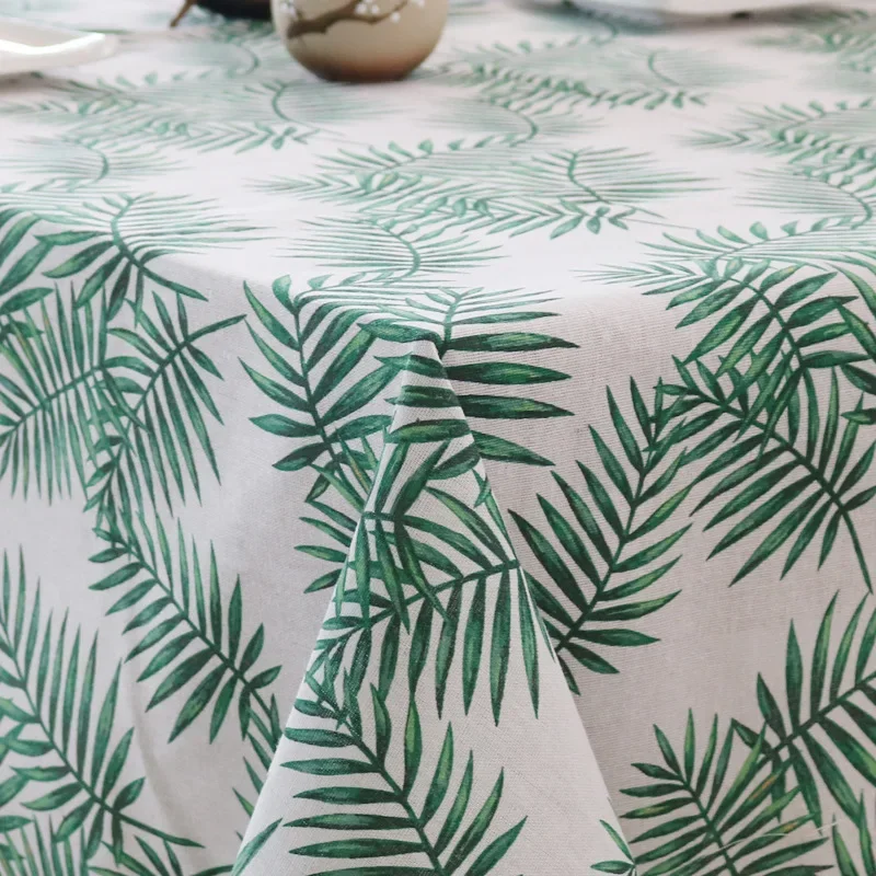 

tablecloth Nordic cotton and linen cloth art small fresh lattice desk coffee table table cloth