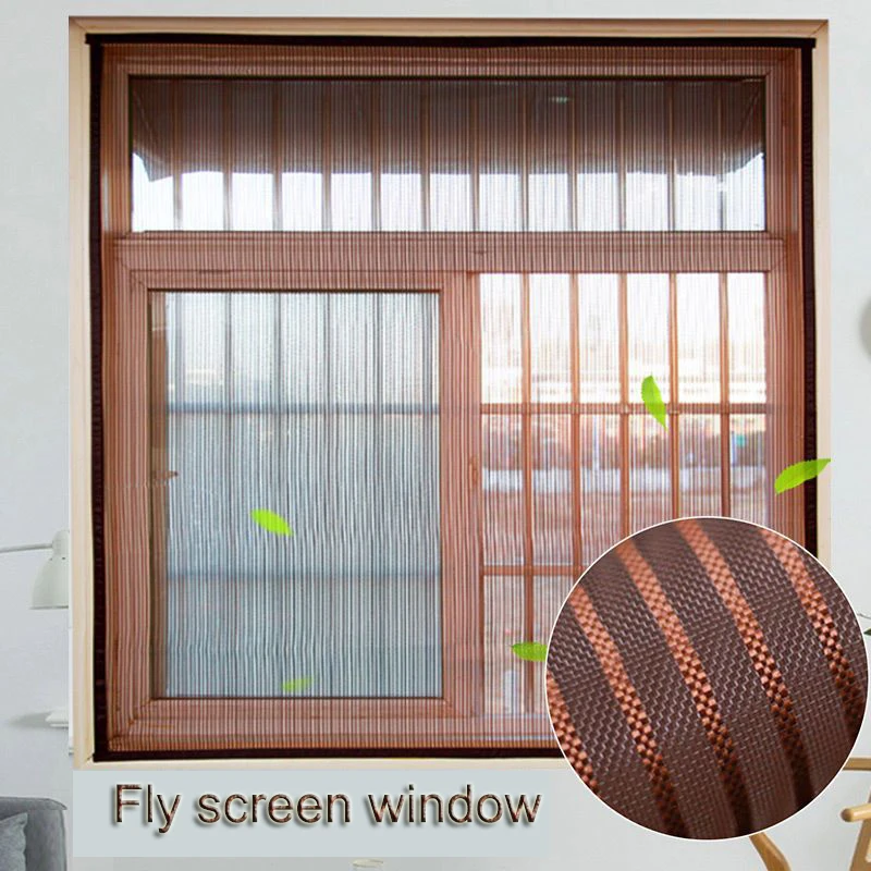 

Brown Window Mosquito Nets Summer Anti-Scratch Mesh for Mosquito Insect Net Diamond Wire Fabric Room windows for insects Removal