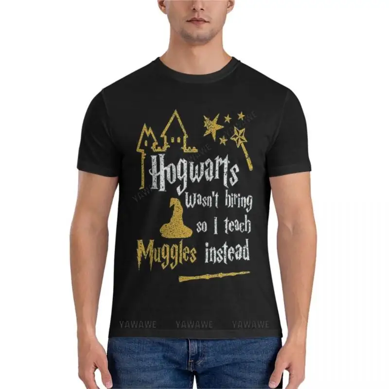 

Мужская футболка с надписью «Я учу муглов вместо забавного», незаменимая футболка, графические футболки, футболки для мальчиков, футболки, хлопковые футболки, мужские футболки