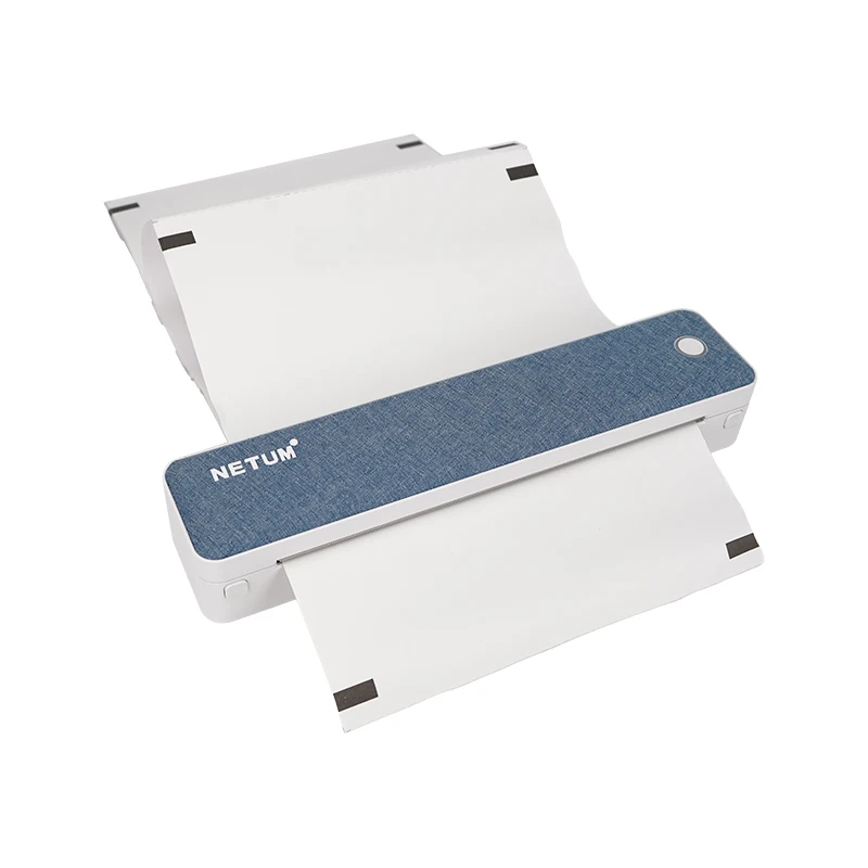 휴대용 A4 프린터 잉크리스 블루투스 모바일 프린터 (아이폰, 아이패드, 노트북, PC 호환) 레터 사이즈 문서 및 사진 미니 프린터