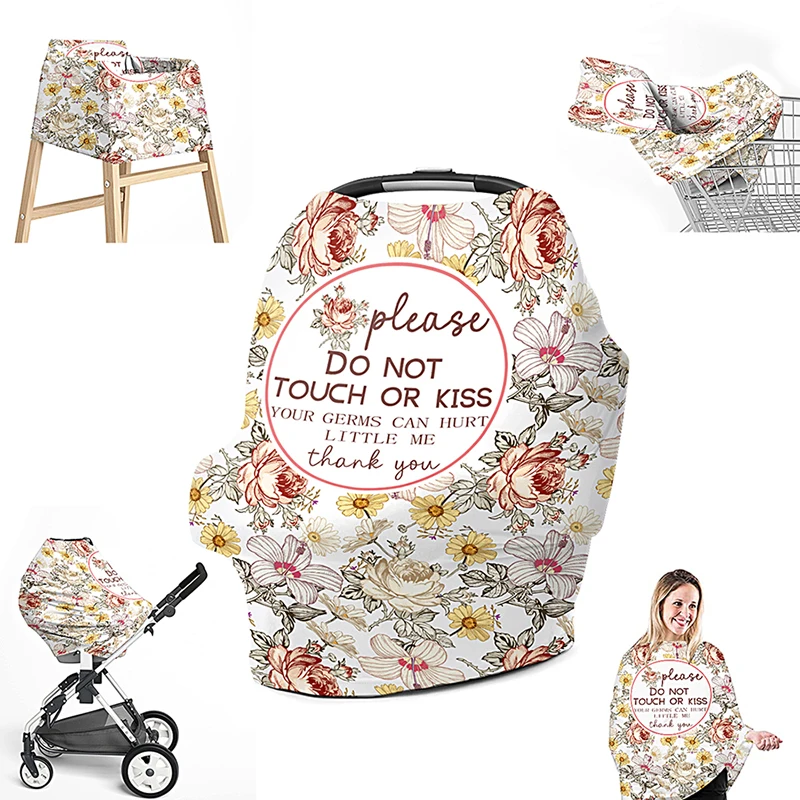 Multi-use Stretchy Baby Car Seat Cover Nursing Cover Breastfeeding Shopping Cart Grocery Trolley Covers Carseat Canopy
