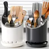 1PC Kitchen Storage Chopsticks Tube With Drain Plate Tableware Storage Holder Home Kitchen Organizer Rack Chopstick Drain Box 1