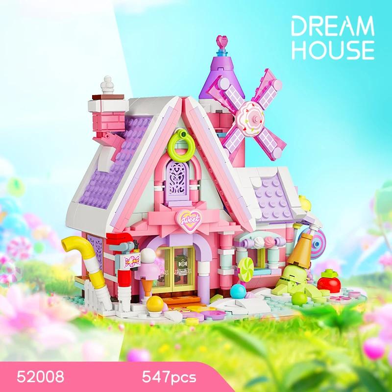 

546pcs Moc City Street View Mini Dream House Brick Diy Assembled Model Building Blocks Toys Girl Gifts