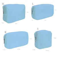 Letter Patch Custom Travel Cosmetic Bag Personalized Nylon Pouch Toiletry Bag Chenille Patch Makeup Toiletries Girl Cosmetic Bag 2