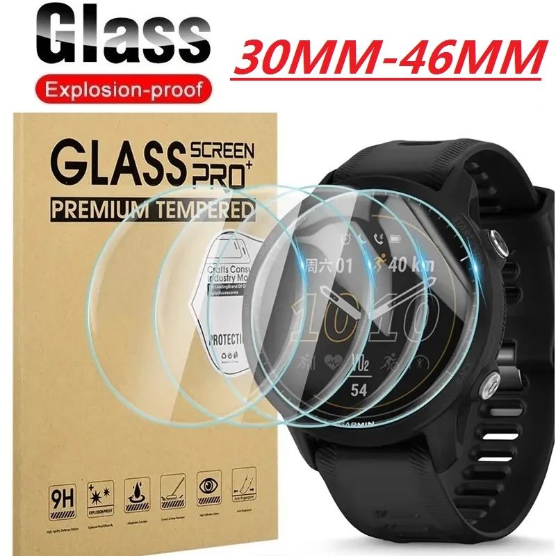 Película de vidrio templado para reloj inteligente, accesorios para Smartwatch, película lámina protector de pantalla para reloj inteligente 40MM 42MM 44MM 39MM 38MM 37MM 35MM 30MM-46MM
