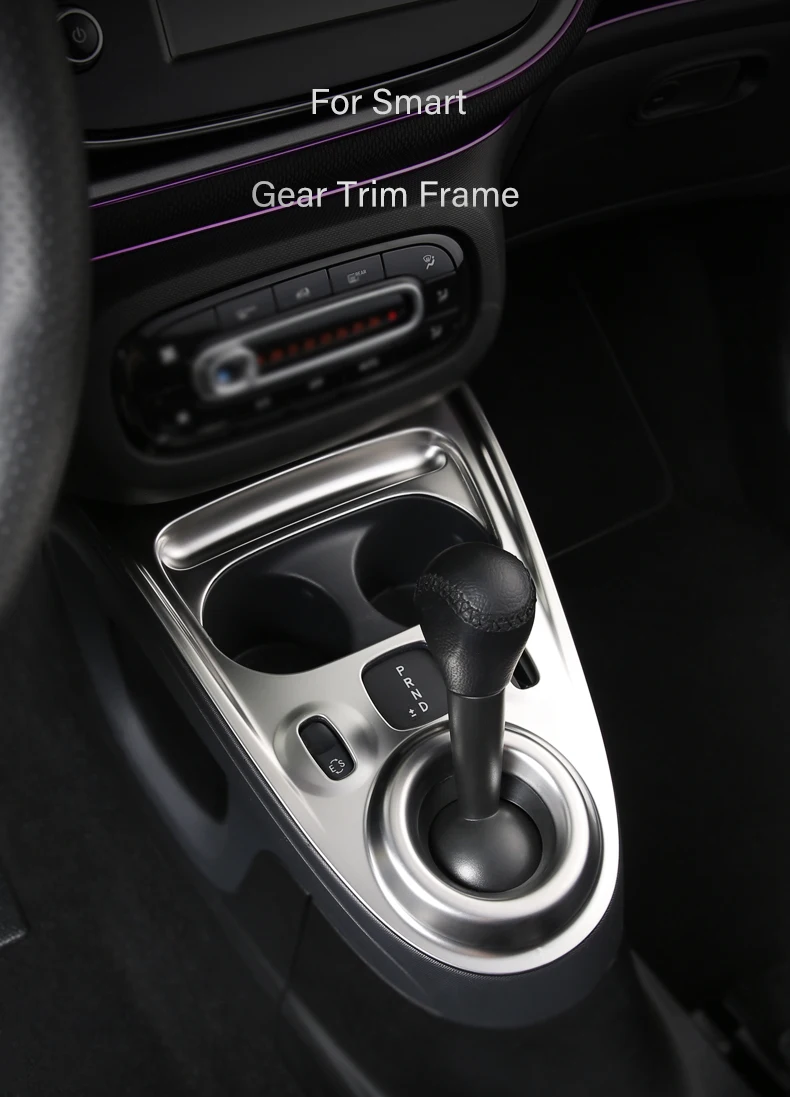 Auto Zentrale Bedienfeld Abdeckung Getriebe Shift Box Trim Aufkleber Styling Zubehör Für Smart 453 Fortwo Forfour 2015-2020 – Detail 4