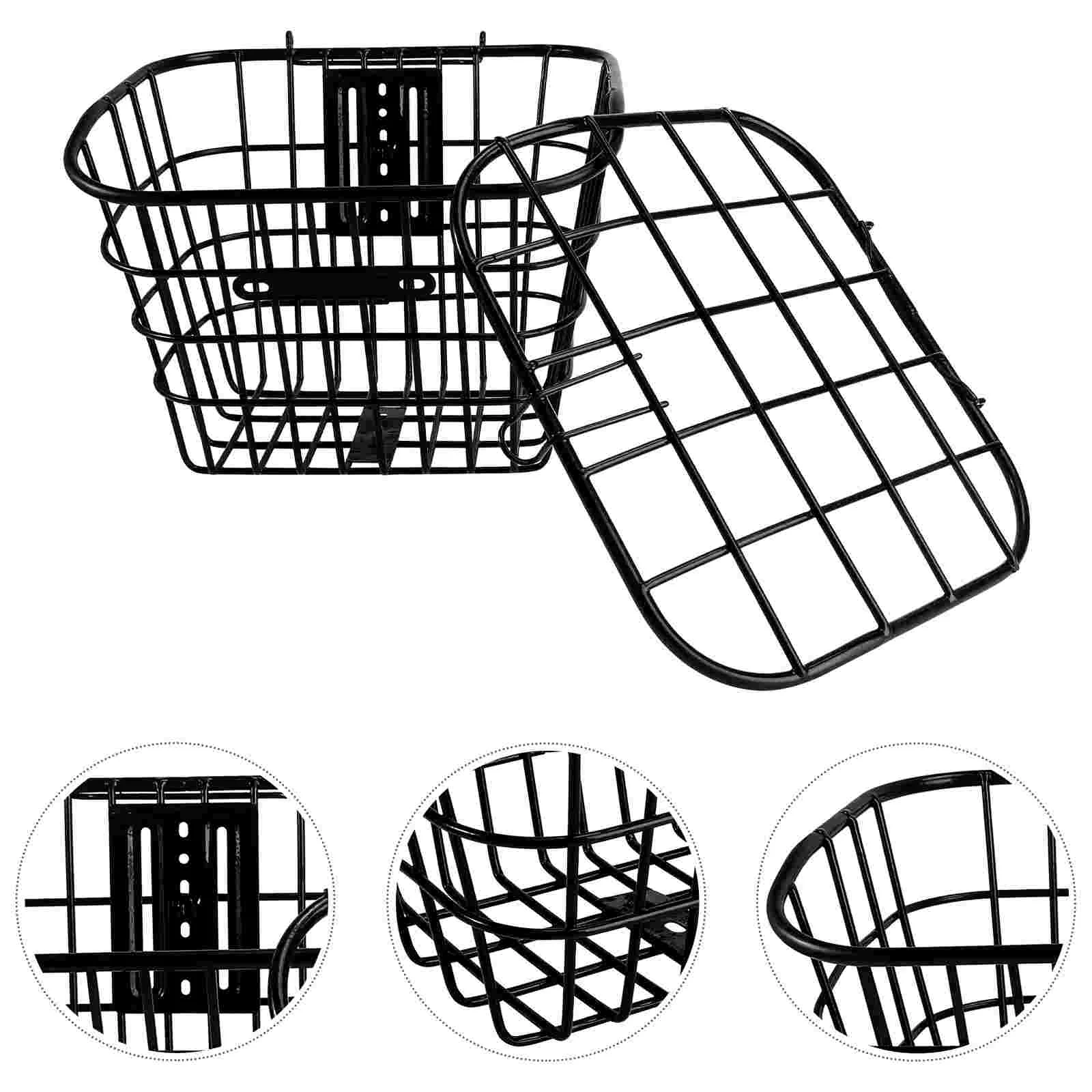 

Bicycle Folding Basket Storage Gadget Ornament Pet Bike Tool Corrosion Proof Stainless Steel Multipurpose Women's Adult