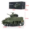 Toys 1/16 Scale RTR Tank US Stuart M5A1 British VI Light Tank High-Speed Sound Lights Radio Control Finished Panzer Vehicle Cars 6