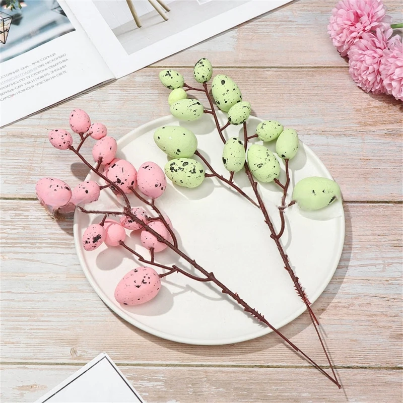 Color Eggs Easter Decorations Eggs Branch Easter Eggs Artificial