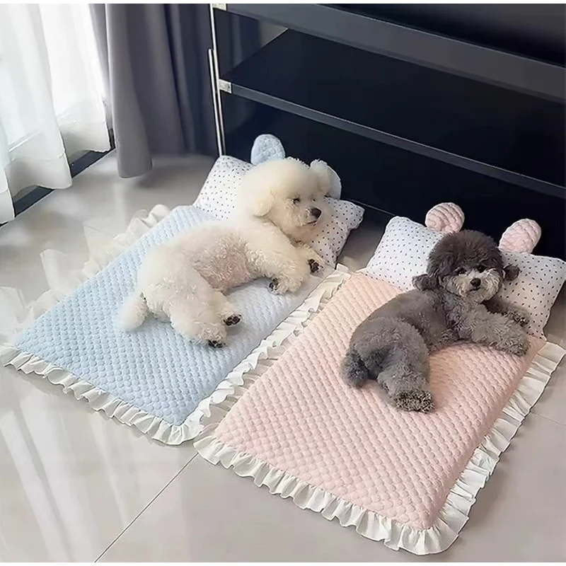 Summer Cooling Dog Bed Mat For Cats And Small Dogs Washable Mat_voghion.com