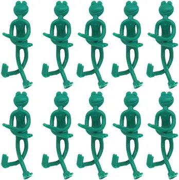 10pcsGarden Plant Ties Plant Cable Ties Tree Decorative Ties Frog Type Bendable Garden Ties for PlantsSupport Gardening Supplies