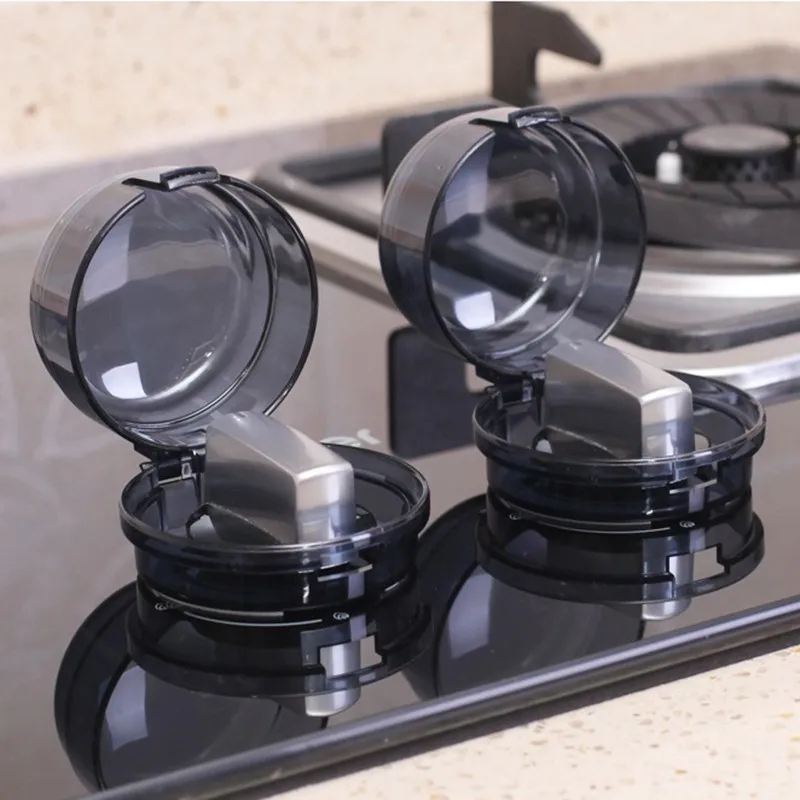 4 Pieces Baby Safety Lock Clear Safety Stove And Oven Knob Cover Gas