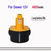 12V 4800mAh Ni-MH battery For Dewalt DE9071 DC9071 DE9074 DE9075 DE9501 DE9072 12V Battery Power Tool 5