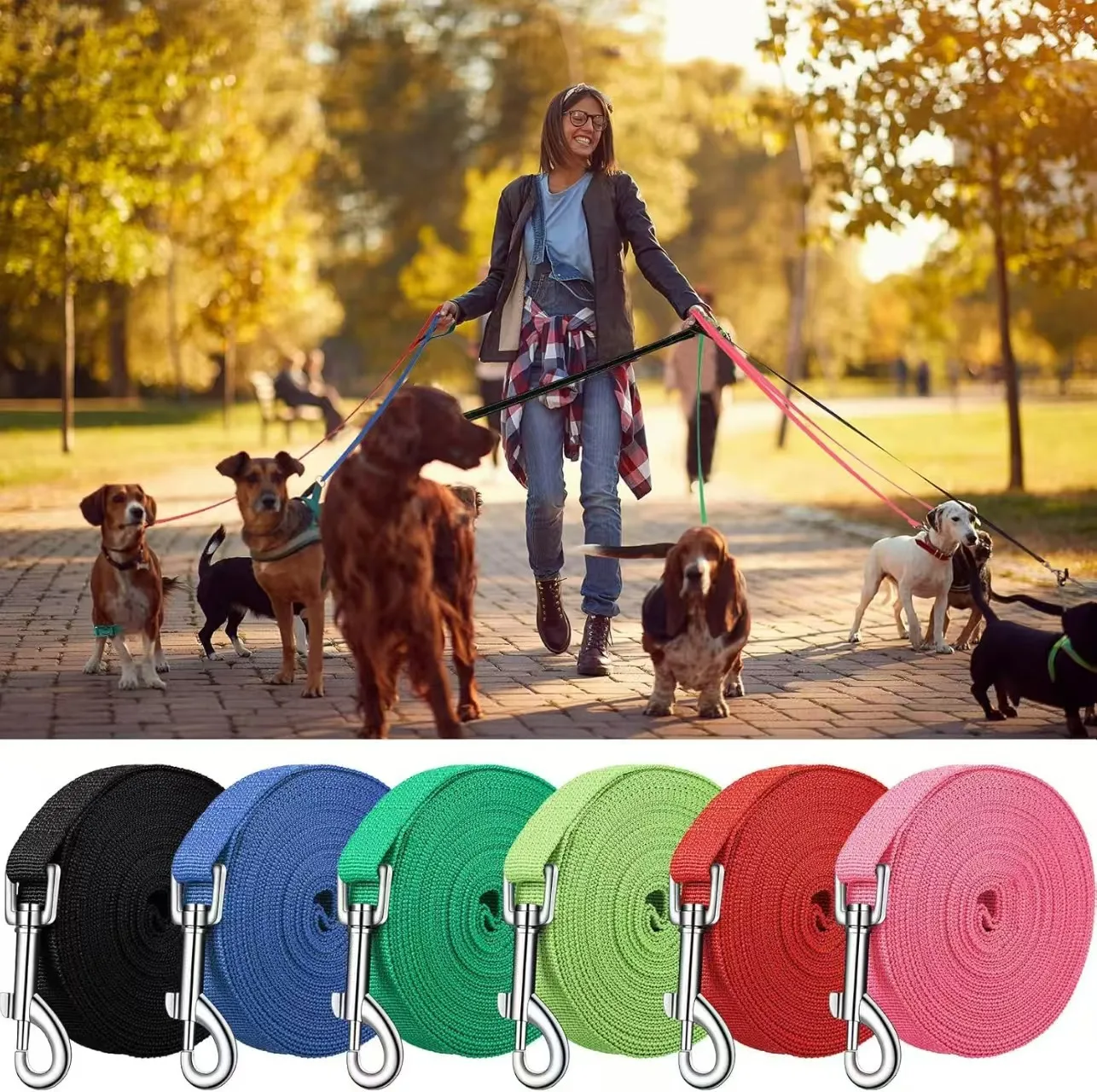 Dog Training Leash For Walking Small And Large Pets Durable Lead_voghion.com