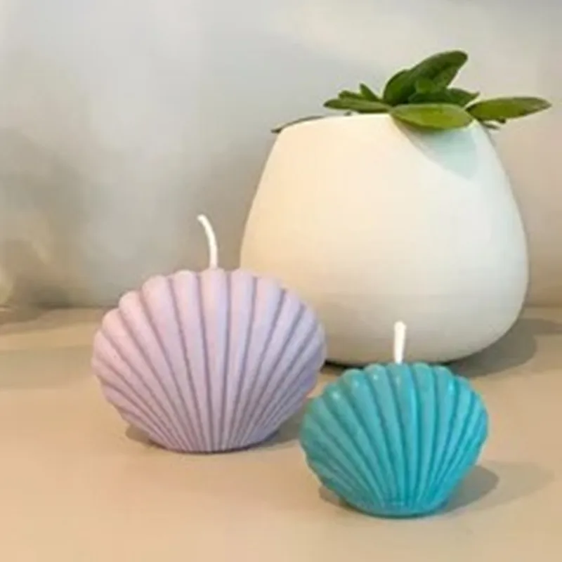 

DIY Shell Shape Silicone Mould Handmade Aromatherapy Candle Mould Craft Gypsum Resin Mould Cake Pastry Decoration Baking Mould