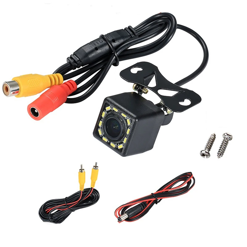 Universal 4-hole car reversing camera navigation 5-hole recorder infrared night truck lotus mouth image rear