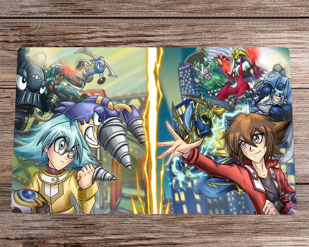 Anime YuGiOh Playmat GX BATTLE! Syrus & Jaden TCG CCG Mat Trading Card