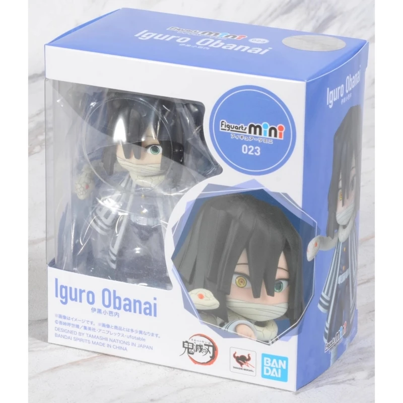 

Bandai Original Demon Slayer Anime Figure 023 Figuarts mini Iguro Obanai Action Figure Toys For Kids Gift Collectible Model