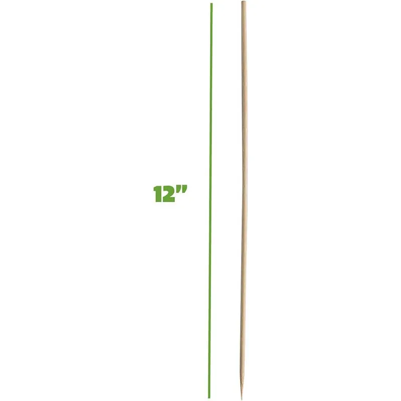 100Pcs 12-Inch Bamboo Skewers Wooden Sticks for BBQs, Appetizers, Corn Dog, Fruit, Cocktail-Kitchen & Grill Tools
