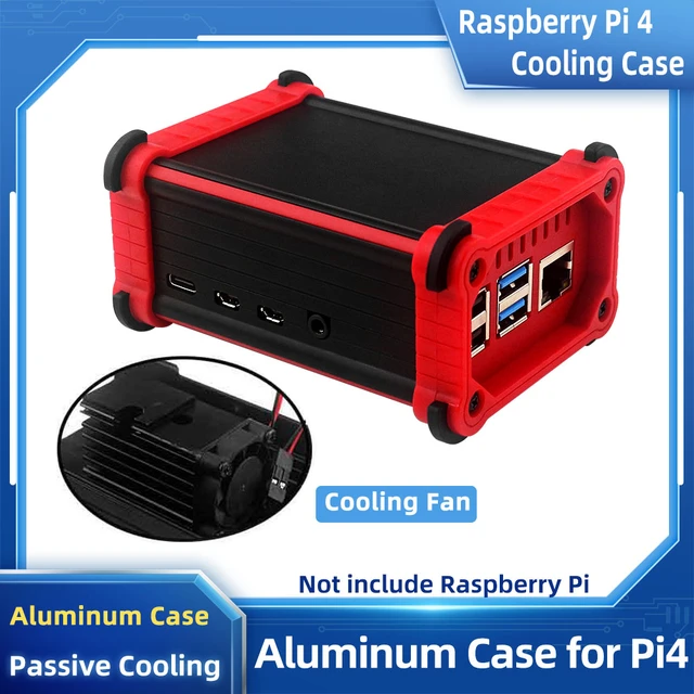 Boîtier aluminium avec support, pour Raspberry Pi4