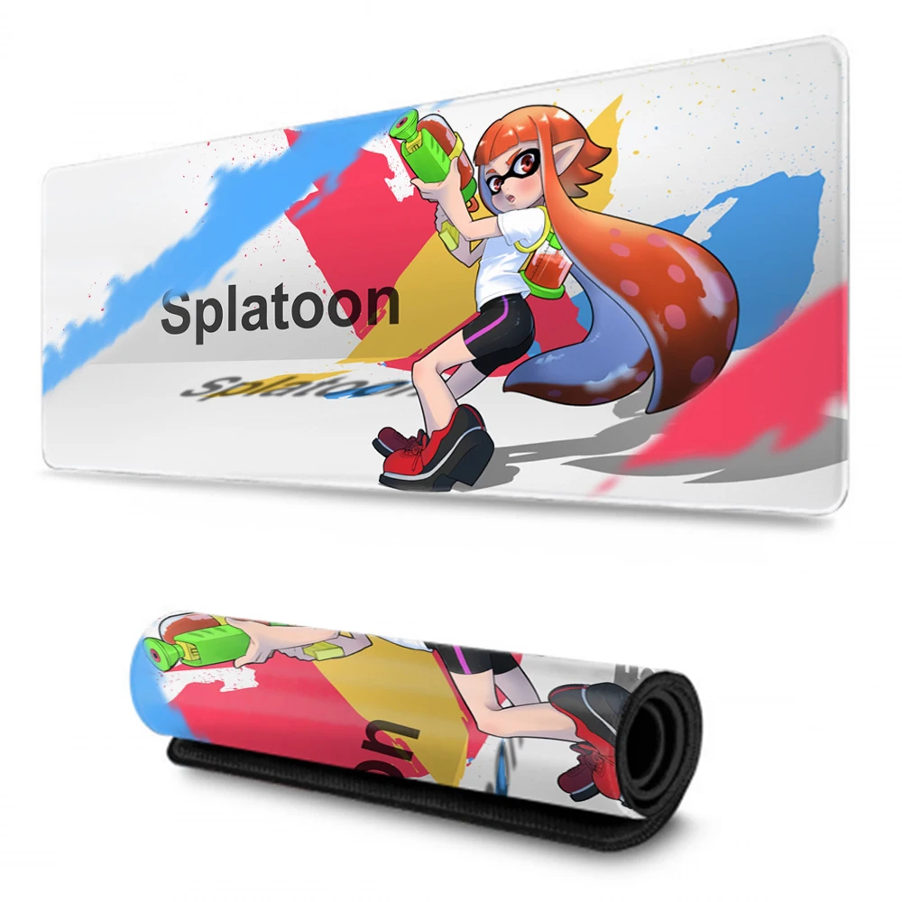 

Splatoon Large Play Mats Anime Gamer Mouse Pad Carpet for Mouse Non-Skid Rubber Locking Edge Computer PC Keyboard Mousepad Big